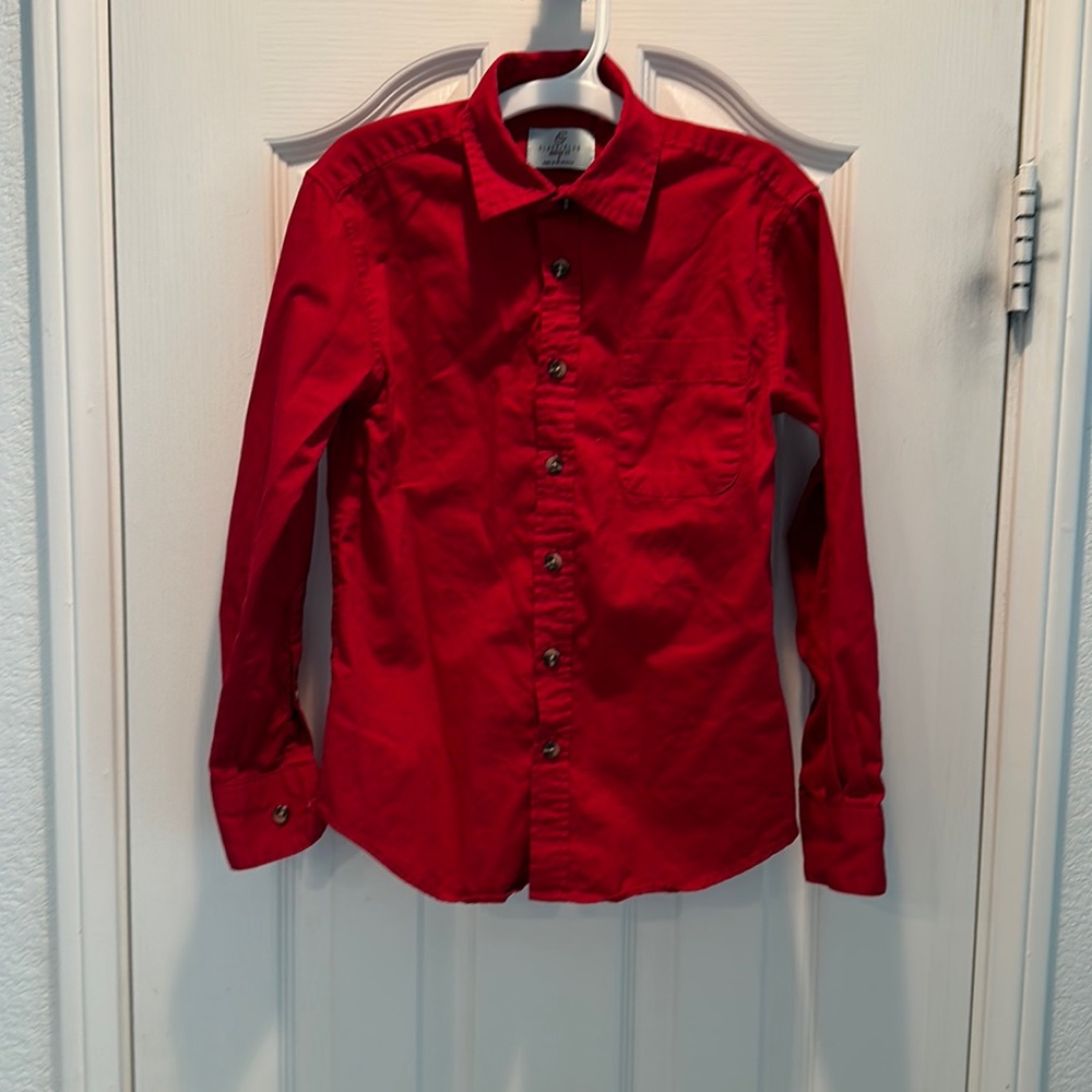 Classic Club Button Down Red Shirt